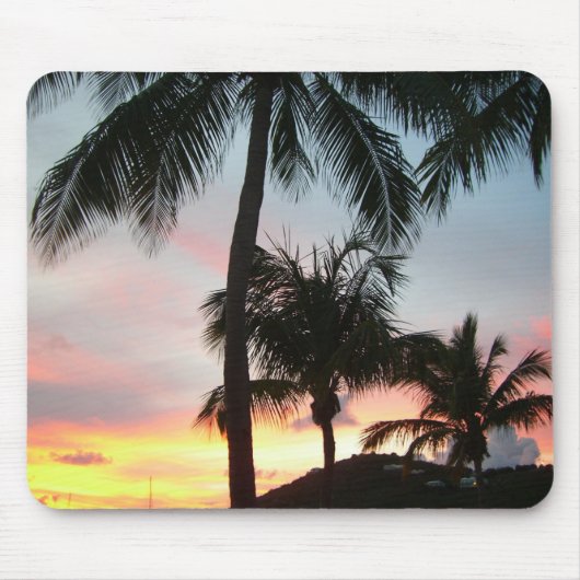 Sunset Palms Tropical Landscape Photography Muismat (Voorkant)