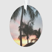 Sunset Palms Tropical Landscape Photography Ornament (voorkant)