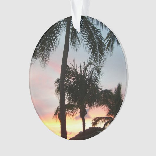 Sunset Palms Tropical Landscape Photography Ornament (voorkant)
