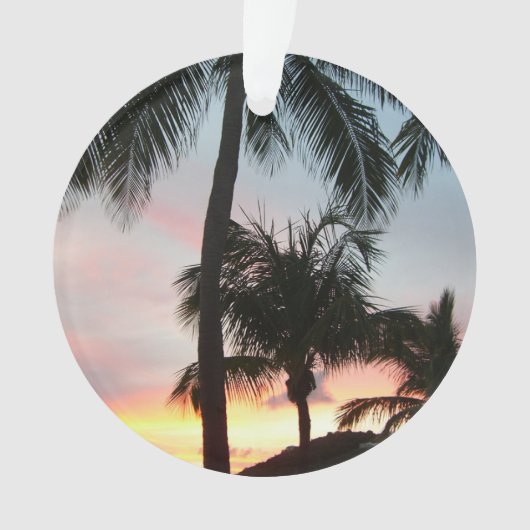 Sunset Palms Tropical Landscape Photography Ornament (voorkant)