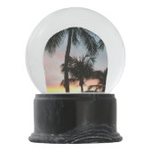 Sunset Palms Tropical Landscape Photography Sneeuwbol (Achterkant)