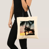 Sunset Palms Tropical Landscape Photography Tote Bag (Voorkant (product))