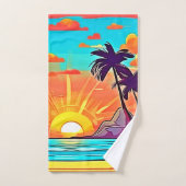 Sunset Palms: Tropisch Uitzicht Bad Handdoek (Handdoek)