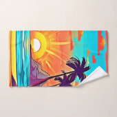 Sunset Palms: Tropisch Uitzicht Bad Handdoek (Handdoek)
