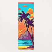 Sunset Palms: Tropisch Uitzicht Yogamat (Achterkant)