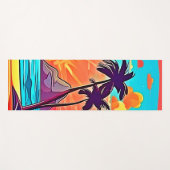 Sunset Palms: Tropisch Uitzicht Yogamat (Voorkant (horizontaal))