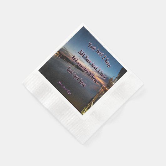 Sunset papieren feestje servet (Hoek)