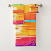 Sunset Paradise Artwork Bad Handdoek (Insitu)