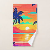 Sunset Paradise Artwork Bad Handdoek (Handdoek)