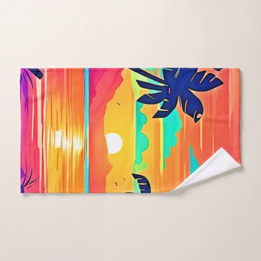 Sunset Paradise Artwork Bad Handdoek (Handdoek)