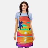 Sunset Paradise Artwork Schort (Gedragen)