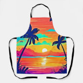 Sunset Paradise Artwork Schort (Voorkant)