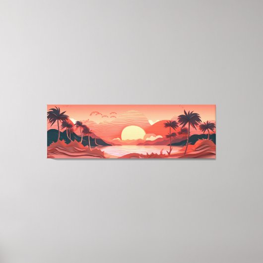 Sunset Paradise Canvas Afdruk (Voorkant)