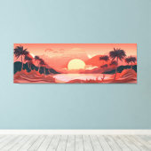 Sunset Paradise Canvas Afdruk (Insitu (Houten vloer))