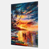Sunset Paradise Glow Acryl Bord (Hoek)