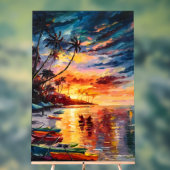 Sunset Paradise Glow Acryl Bord (Neutraal)