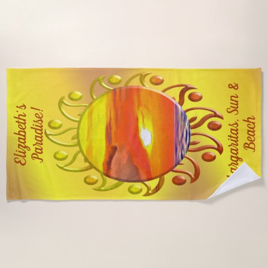 Sunset Paradise Margaritas 2443 Strandlaken (Voorkant)