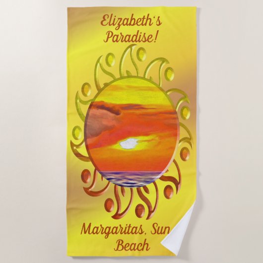 Sunset Paradise Margaritas 2443 Strandlaken (Voorkant)