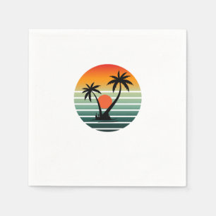 Sunset Paradise - Tropische Strandvibes Servet