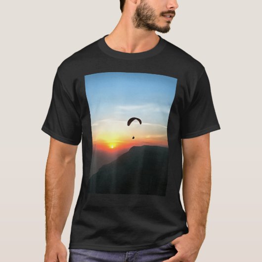 Sunset Paraglide Wanderlust Extreme Sport 1 T-shirt (Voorkant)