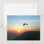 Sunset Paraglide Wanderlust Extreme Sports Art Briefkaart (Voorkant / Achterkant)