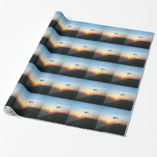 Sunset Paraglide Wanderlust Extreme Sports Art Cadeaupapier