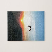 Sunset Paraglide Wanderlust Extreme Sports Art Legpuzzel (Horizontaal)