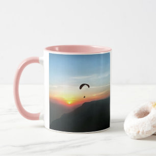 Sunset Paraglide Wanderlust Extreme Sports Art Mok