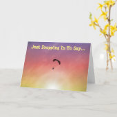 Sunset Parasail Paraglider Sky Birthday Kaart (Gele Bloem)