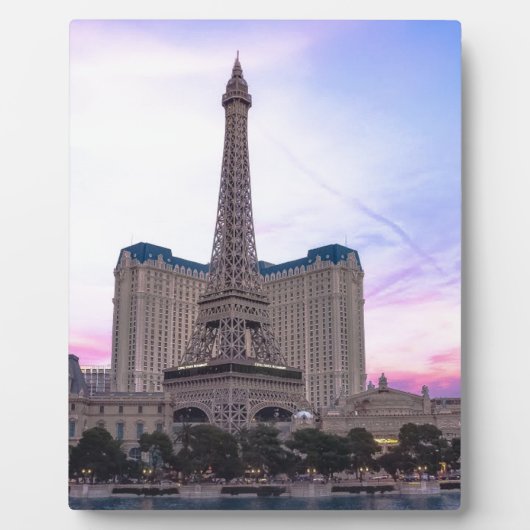 Sunset Paris Las Vegas Tour Eiffel Fake Fotoplaat (Voorkant)