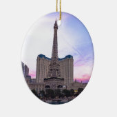 Sunset Paris Las Vegas Tour Eiffel Fake Keramisch Ornament (Rechts)