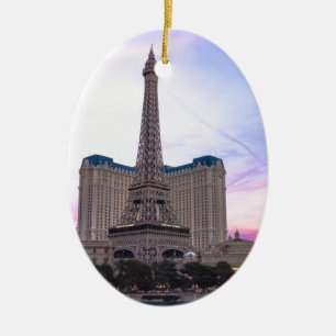 Sunset Paris Las Vegas Tour Eiffel Fake Keramisch Ornament