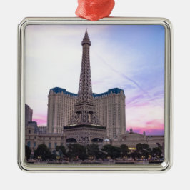 Sunset Paris Las Vegas Tour Eiffel Fake Metalen Ornament