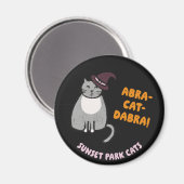 Sunset Park Cats Halloween Magneet Heks Assepoeste (Voorkant / Achterkant)