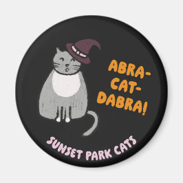 Sunset Park Cats Halloween Magneet Heks Assepoeste