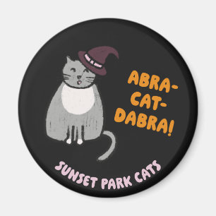 Sunset Park Cats Halloween Magneet Heks Assepoeste