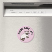 Sunset Park Cats | Magneet | Almond Reddingskat (Insitu (Vaatwasser))