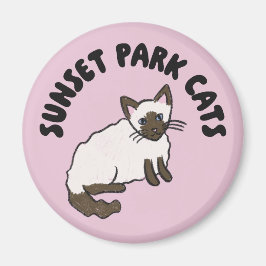 Sunset Park Cats | Magnet | Almond Rescue Cat 