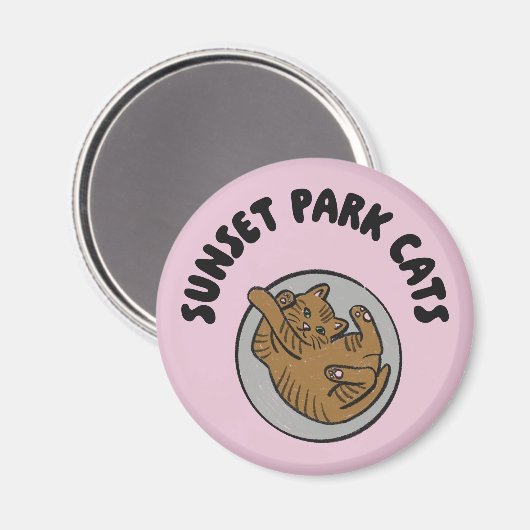 Sunset Park Cats | Magnet | Bobbin Rescue Kitten (Voorkant / Achterkant)