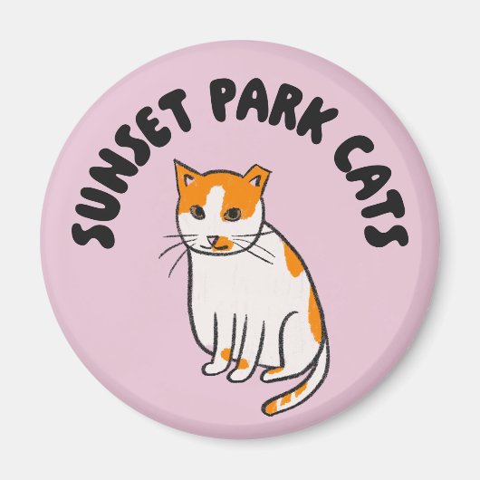Sunset Park Cats | Magnet | Charming Rescue Cat  (Voorkant)
