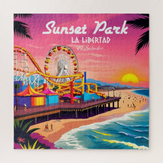 Sunset Park El Salvador Reizen  Retro Legpuzzel