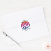 Sunset Party Custom Beach Cruise Family Reunion Ronde Sticker (Envelop)