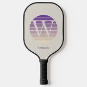Sunset Pastel Monogram Personalized Pickleball Paddle (Voorkant)