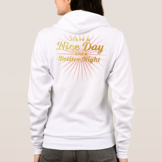Sunset Peace Wear: Better Night Gold Script Achemp Hoodie (Achterkant)