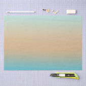 Sunset Peach Aqua Ombre Tissuepapier (Craft)