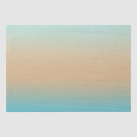 Sunset Peach Aqua Ombre Tissuepapier (Voorkant)