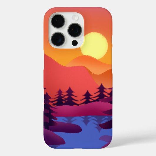 Sunset Peaks – iPhone 16 Pro Hoesje (Achterkant)