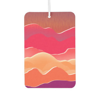 Sunset Peaks Modern Paper Collage Art Luchtverfrisser