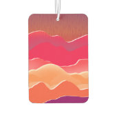 Sunset Peaks Modern Paper Collage Art Luchtverfrisser (Achterkant)