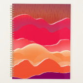 Sunset Peaks Modern Paper Collage Art Planner (Voorkant)